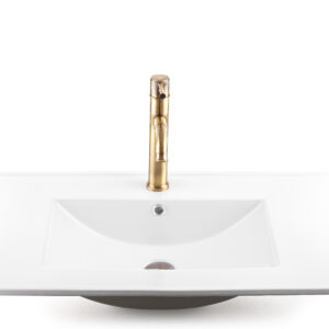 כיור אינטגרלי 80X47 ס"מ לבן מבריק