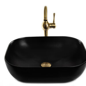 כיור מונח 50X40 ס"מ מלבני שחור מט