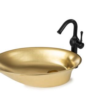 כיור מונח 55X32 ס"מ זהב מט