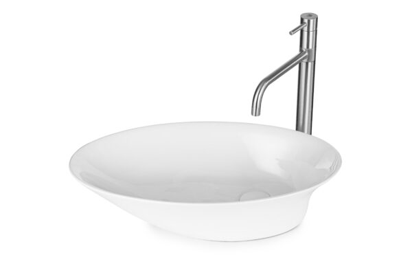 כיור מונח 55X32 ס"מ לבן מבריק